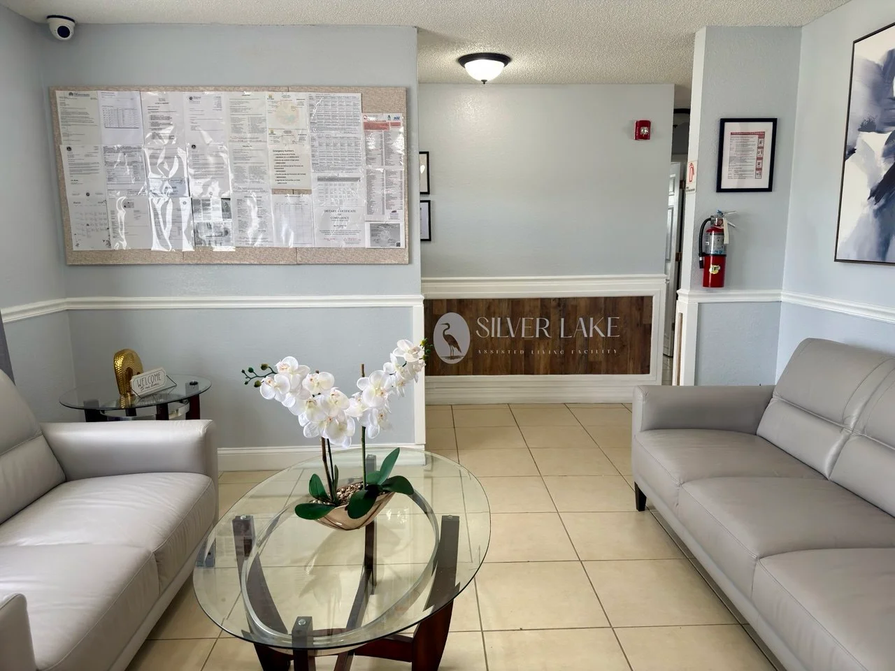 Bilingual care team member with resident